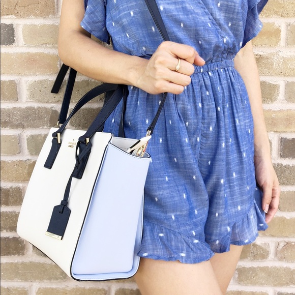 Gaby’sBags👜💕Kate spade Satchel beige purple - Picture 5 of 7